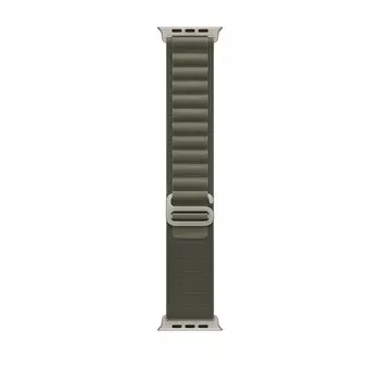 Ремешок Apple Alpine Loop Green, 49 мм, Large, Natural Titanium Finish