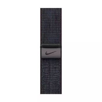 Ремешок Apple Nike Sport Loop, 42 мм, Black/Blue