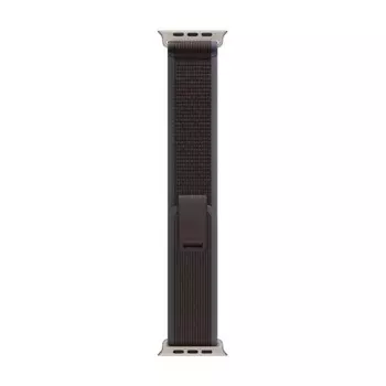 Ремешок Apple Trail Loop Blue/Black, 49 мм, M/L, Natural Titanium Finish