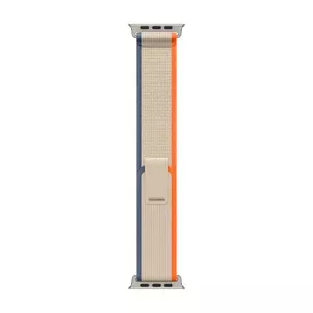 Ремешок Apple Trail Loop Orange/Beige, 49 мм, M/L, Natural Titanium Finish