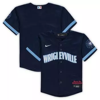 Реплика команды Nike Navy Chicago Cubs 2021 MLB City Connect для малышей Nike