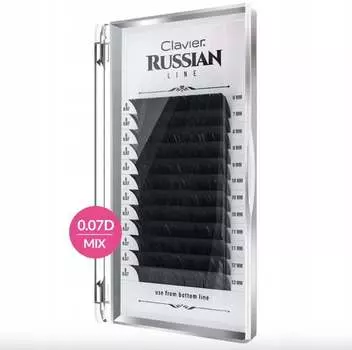 Ресницы Clavier Russian D, 0,07, 10 мм