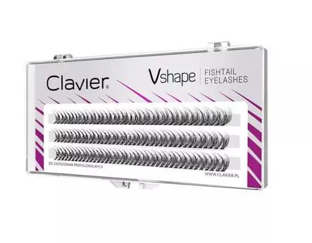 Ресницы Clavier Vshape C 0.1, 16 мм