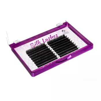 Ресницы для наращивания, изгиб d, 11 мм, 1 упаковка. Looksus Lashes Silk lashes d 0,05