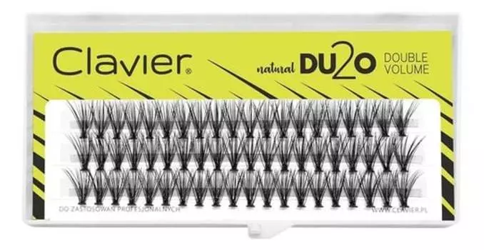 Ресницы двойного объема C-12мм Clavier Natural Du2o