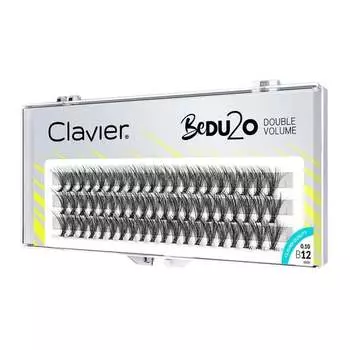 Ресницы двойной объем 12мм Clavier,BeDU2O
