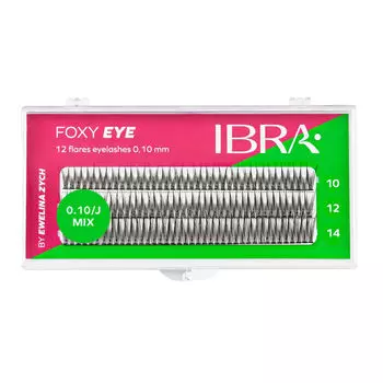 Ресницы микс (10,12,14 мм), 120 шт./1 упаковка. Ibra Makeup Foxy effect