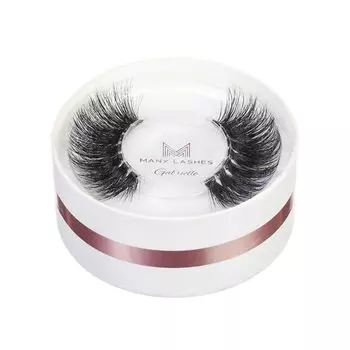 Ресницы на полоске gl-08, 14-17 мм, бесцветная полоска, 1 упаковка. Many Lashes Gabrielle