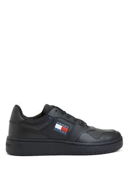 Ретро баскетбольные мужские кожаные кроссовки Tommy Hilfiger, черный
