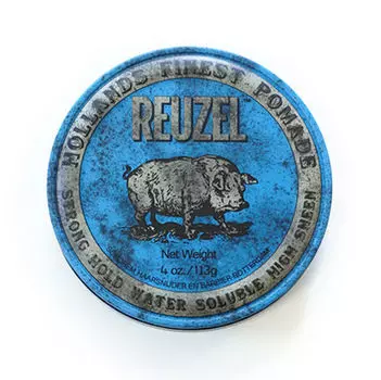 Reuzel Blue Strong Hold Water сильно фиксирующая и глянцевая помада для волос, 113 г