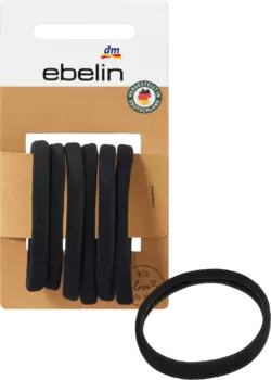 Резинки для волос мягкие черные 6 шт. ebelin