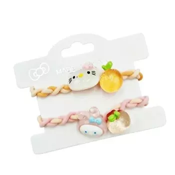 Резинки для волос витые 2 шт. Hello Kitty and My Melody Myhomelife