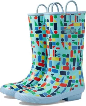 Резиновые сапоги Puddle Stompers Rain Boots Print L.L.Bean, цвет Teal Aqua Shapes