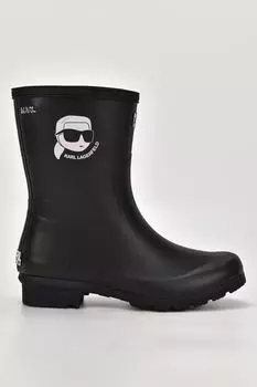 Резиновые сапоги с логотипом Karl Lagerfeld, черный