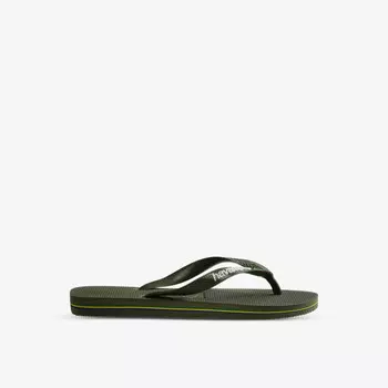Резиновые шлепанцы с логотипом Brasil Havaianas, зеленый