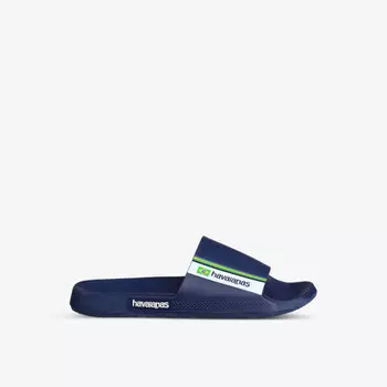 Резиновые шлепанцы с принтом флага Базилика Havaianas, синий