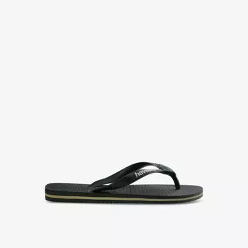 Резиновые шлепанцы с тисненым логотипом Brasil Havaianas, зеленый