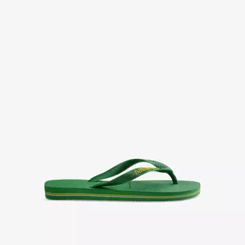 Резиновые шлепанцы с тисненым логотипом Brasil patria Havaianas, зеленый