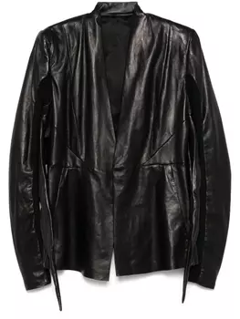 Rick Owens кожаный пиджак Strutter, черный