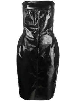 Rick Owens платье без бретелей с квадратным вырезом, черный