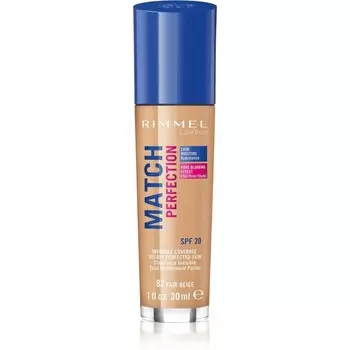 Rimmel, Жидкая тональная основа Match Perfection Spf 20, оттенок 082 Fair Beige, 30 мл