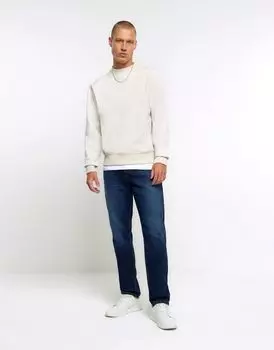 River Island – темно-синие потертые джинсы скинни