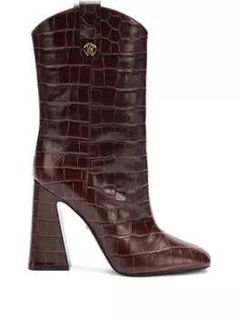 Roberto Cavalli кожаные ботинки, коричневый