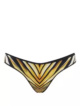 Roberto Cavalli плавки бикини с принтом Ray of Gold, золотистый