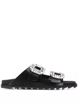 Roger Vivier шлепанцы Slidy Viv', черный