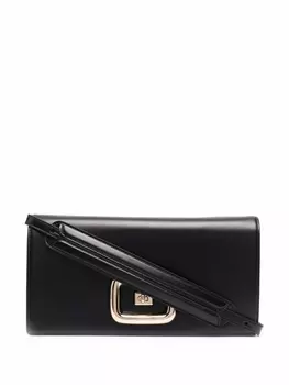 Roger Vivier сумка на плечо с тисненым логотипом, черный