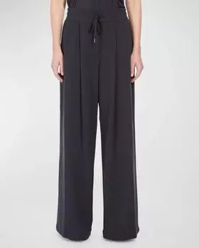Romagna Широкие брюки со складками Weekend Max Mara, цвет Navy