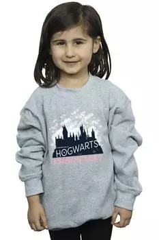 Рождественская толстовка Хогвартса Harry Potter, серый