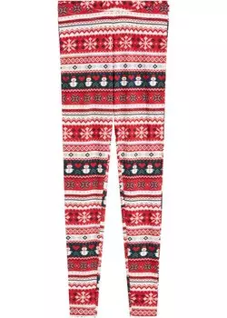 Рождественские леггинсы Bpc Bonprix Collection, красный