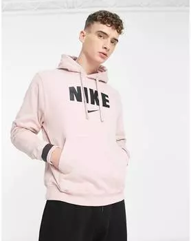 Розовая флисовая худи Nike Retro из ткани оксфорд