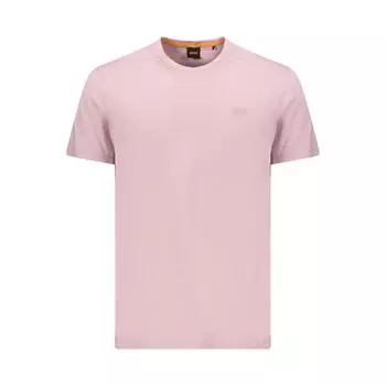 Розовая хлопковая футболка Hugo Boss