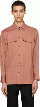 Розовая рубашка со складками Jil Sander