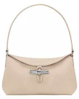 Розовая сумка через плечо Longchamp, белый
