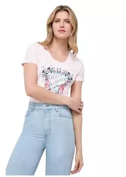 Розовая женская футболка с круглым вырезом W4RI38J1314-A60W Guess, розовый