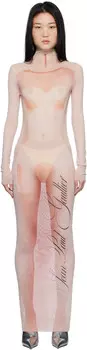 Розовое платье макси e Classique Jean Paul Gaultier