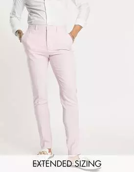 Розовые элегантные брюки скинни ASOS DESIGN