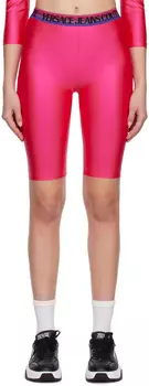 Розовые блестящие велосипедки Versace Jeans Couture