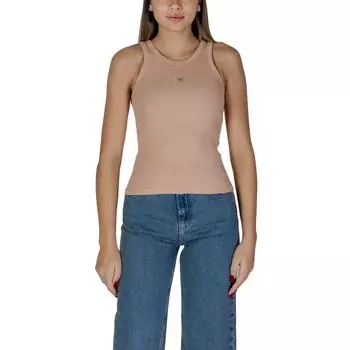 Розовые хлопковые топ и футболка Calvin Klein Jeans