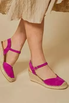 Розовые кожаные эспадрильи ria Jones Bootmaker, розовый