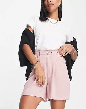 Розовые льняные шорты ASOS DESIGN Dad