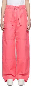 Розовые расклешенные брюки Dries Van Noten