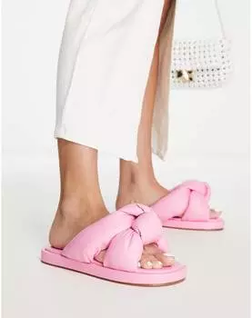 Розовые стеганые шлепанцы Simmi London Vetta SIMMI Shoes