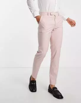Розовые узкие элегантные брюки ASOS DESIGN