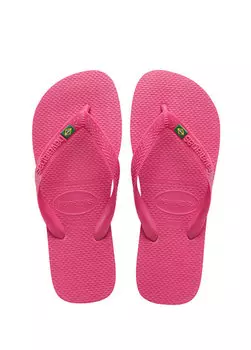 Розовые женские пляжные тапочки brasil Havaianas