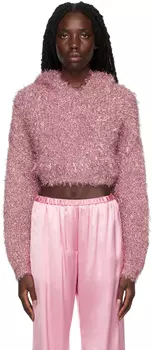 Розовый худи с блестками MSGM