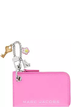 Розовый кошелек для монет «The Top Zip Charm Wallet» Marc Jacobs